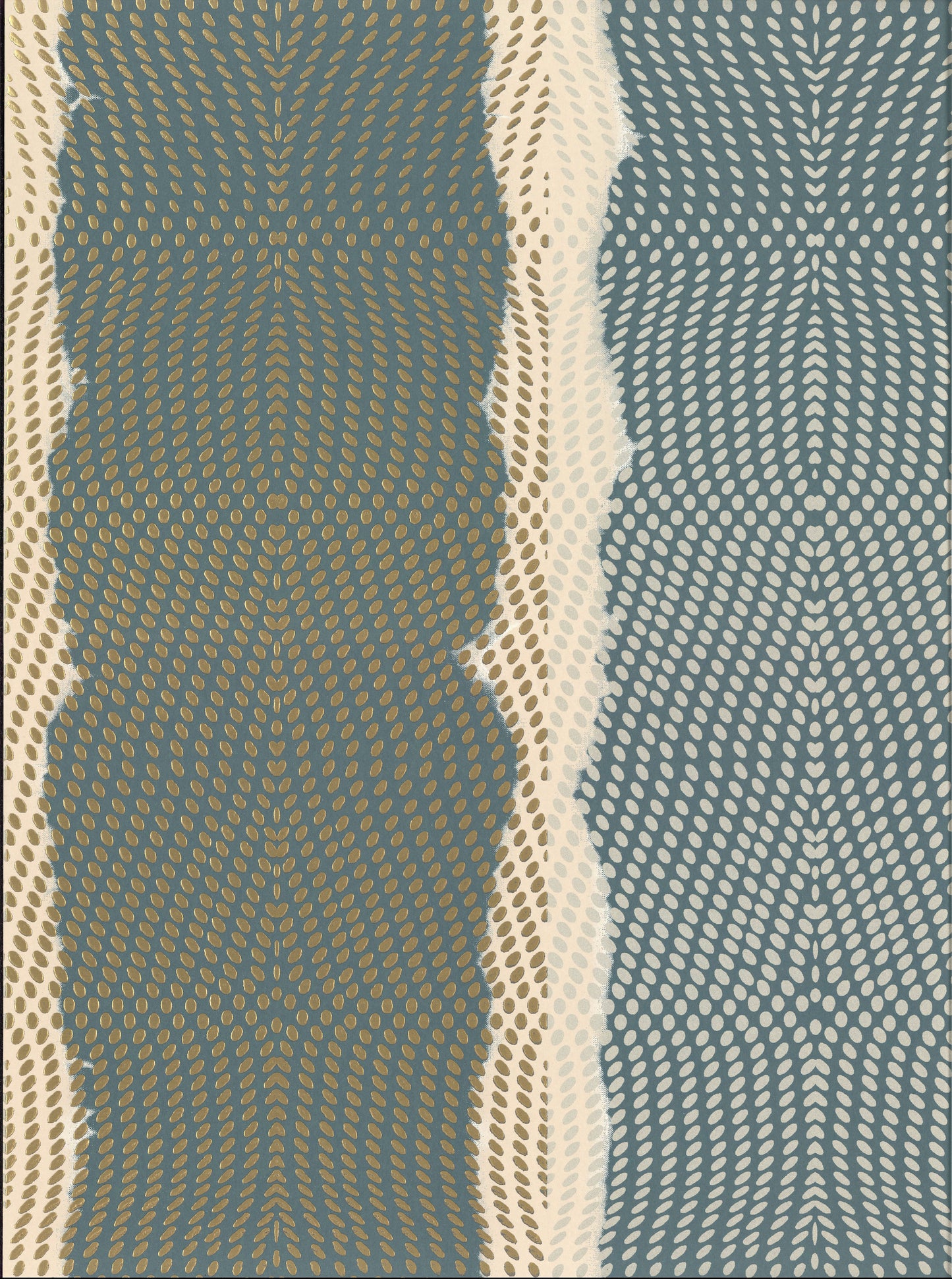 York Wallcoverings Lemieux et Cie Indigenous Teal Wallpaper  Stripes Blues   - CE3961