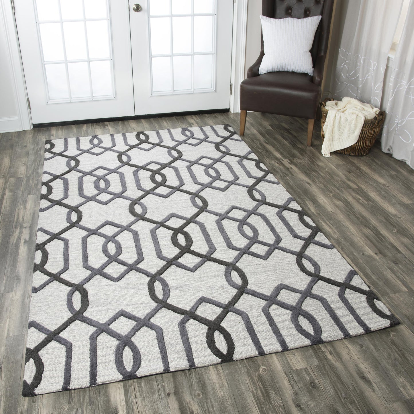 RIZZY HOME RUGS Caterine   Contemporary 10' Round    - CTRCE9526333710RD
