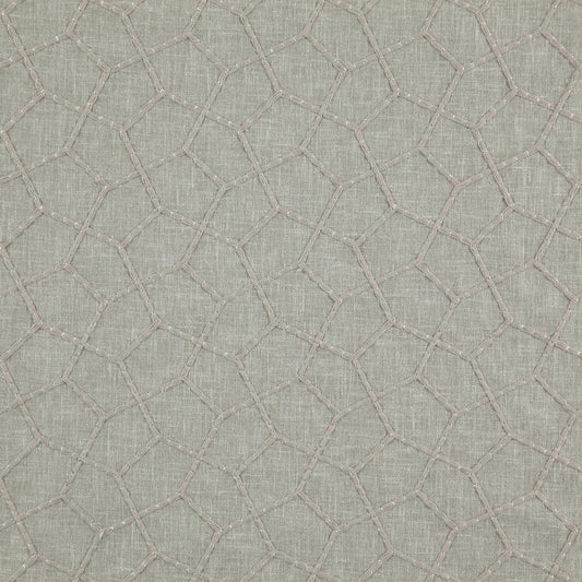 JF Fabrics CELINE 95 Fabric Transitional,Contemporary,Geometric,Metallic Grey/Silver,Taupe   - 8165195 J8721