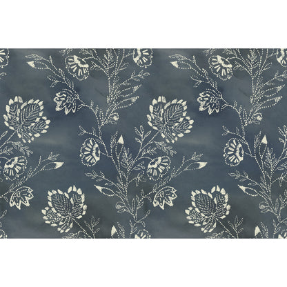 York Wallcoverings Lemieux et Cie Barbier Blue Wallpaper  Botanical Blues   - CH1426