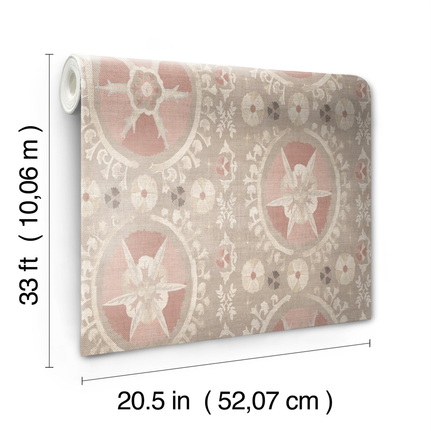 York Wallcoverings Lemieux et Cie Fleurus Light Pink Wallpaper  Geometrics Pinks   - CH1431