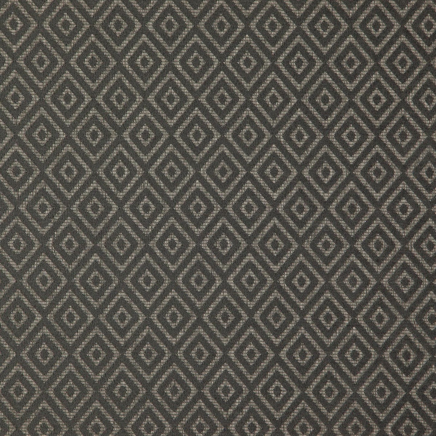 Repeating diamond lattice pattern in charcoal and gray, textured woven fabric.