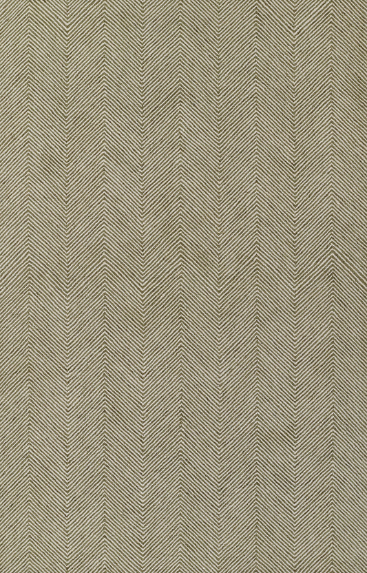 Olive-green and beige chevron herringbone fabric texture with repeating V-shaped zigzag pattern.