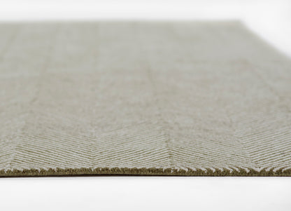 Beige flatwoven runner rug with a subtle chevron pattern, low pile and bound edges; versatile neutral floor covering.