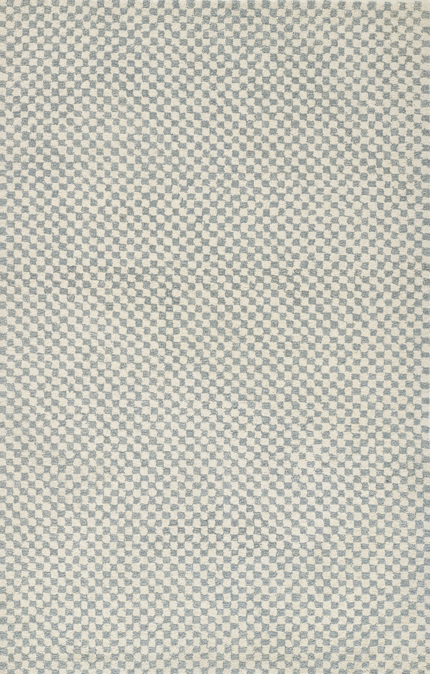 Blue-gray and beige tiny checkered fabric texture with a woven square pattern.