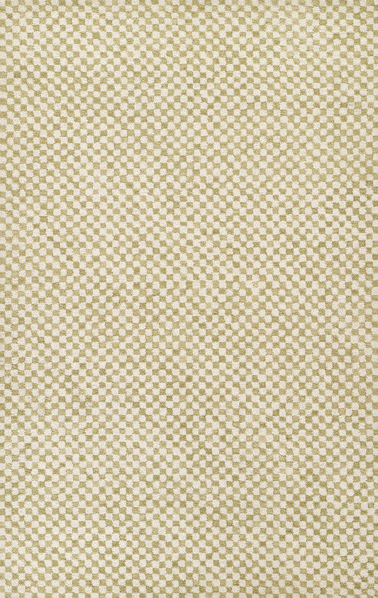 Olive green and beige checkered fabric texture with tiny square pattern.