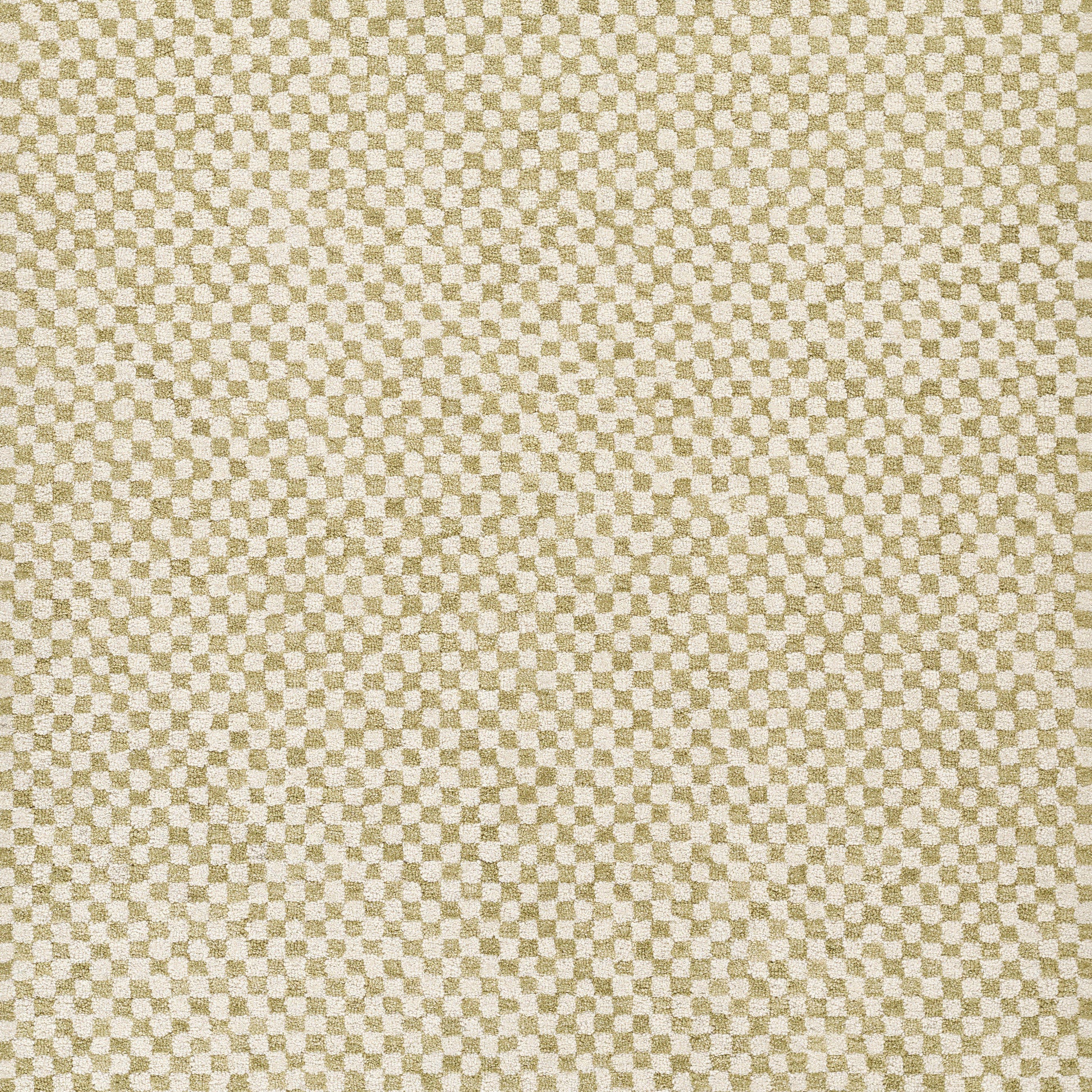 Beige and cream micro-checkered woven fabric with textured surface, ideal for upholstery or drapery.