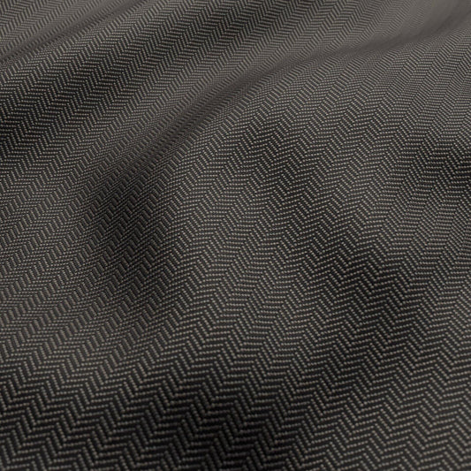 JF Fabrics FibreGuard Outdoor CHARTER 98 Fabric Chevron, Mini Charcoal, Black  Jacquard, Outdoor - 9735698 J9551