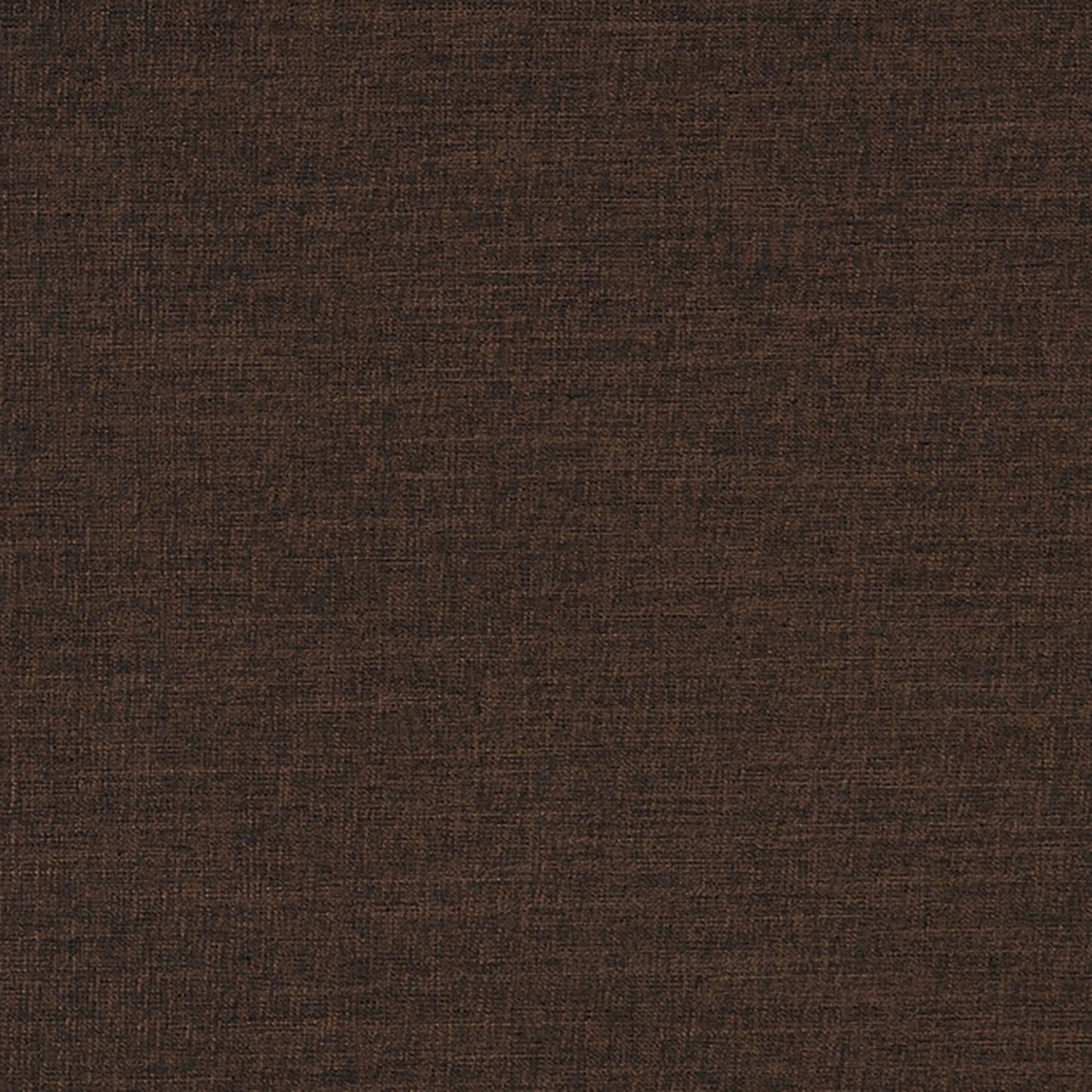 Dark brown woven upholstery fabric close-up with a linen texture.