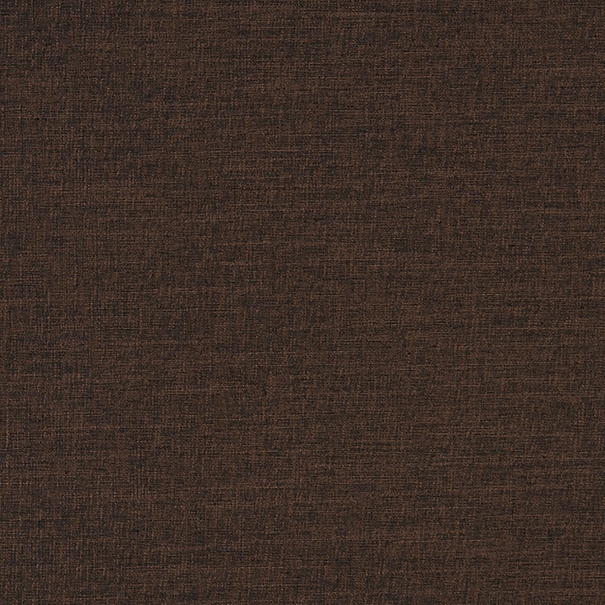 Dark brown woven upholstery fabric close-up with a linen texture.