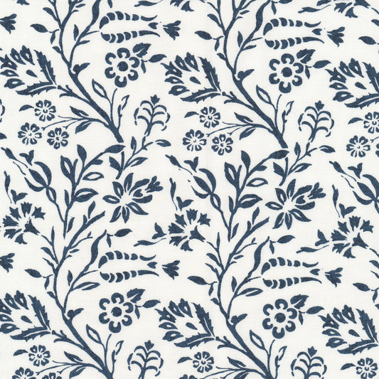 STOUT TEXTILES  MULTIPURPOSE,PRINT TRADITIONAL, FLORAL INDIGO,INK   - CHEB-4