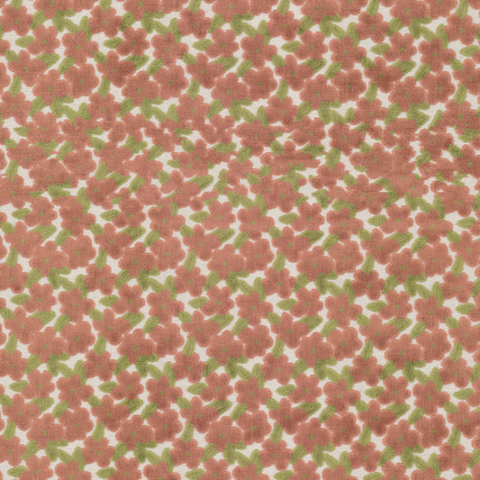 STOUT TEXTILES  UPHOLSTERY,VELVET TRADITIONAL, FLORAL MELON   - CHEL-1