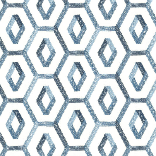 STOUT TEXTILES  MULTIPURPOSE,EMBROIDERIES TRANSITIONAL,, GEOMETRIC DENIM   - CHUC-2