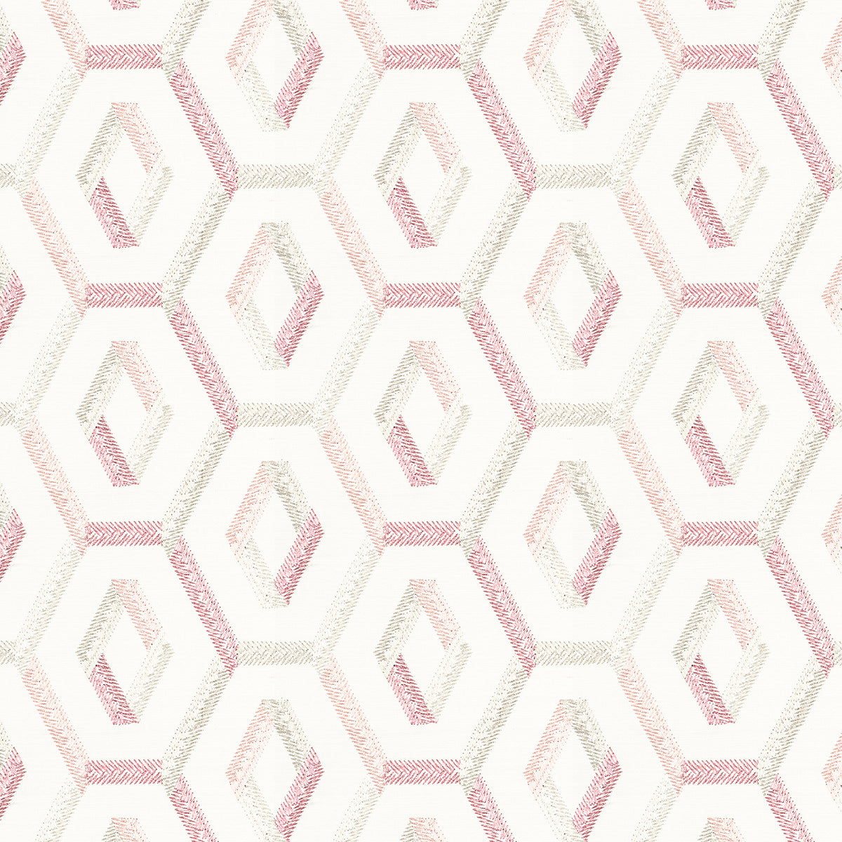 STOUT TEXTILES  MULTIPURPOSE,EMBROIDERIES TRANSITIONAL,, GEOMETRIC PRIMROSE,TEAROSE   - CHUC-3