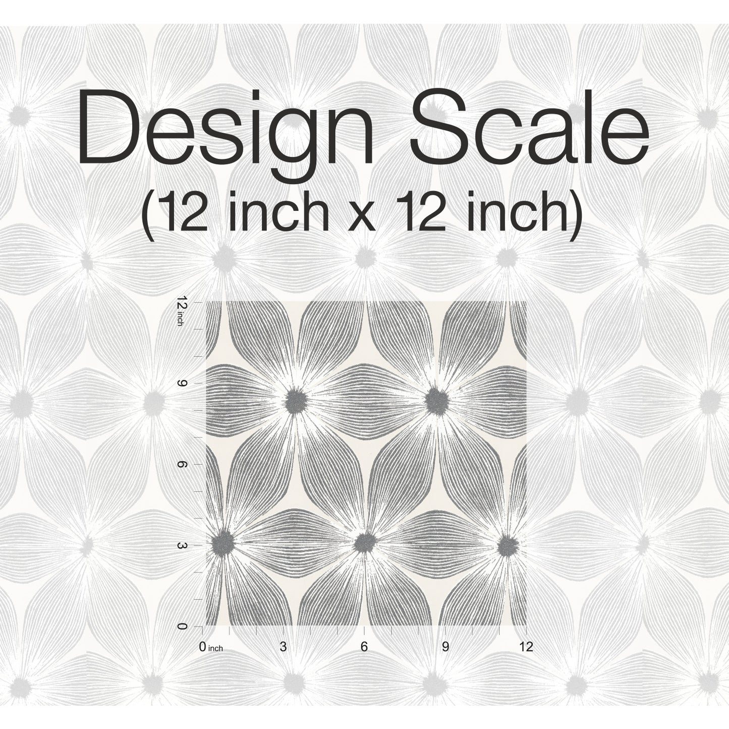 York Wallcoverings Candice Olson Modern Artisan II Everlasting White and Silver Wallpaper  Florals and Flowers Whites and Off-Whites   - CI2302