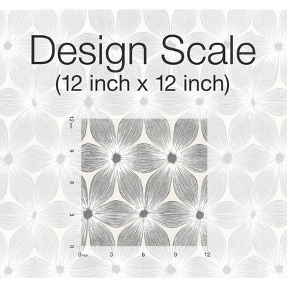 York Wallcoverings Candice Olson Modern Artisan II Everlasting White and Silver Wallpaper  Florals and Flowers Whites and Off-Whites   - CI2302