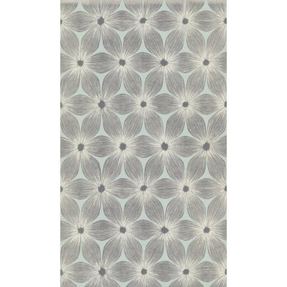 York Wallcoverings Candice Olson Modern Artisan II Everlasting Blue and Silver Wallpaper  Florals and Flowers Blues   - CI2303