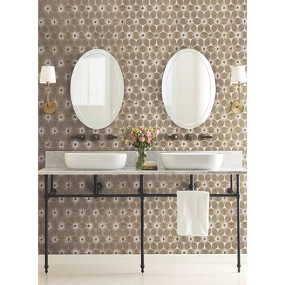 York Wallcoverings Candice Olson Modern Artisan II Everlasting Beige and Gold Wallpaper  Florals and Flowers Neutrals   - CI2304