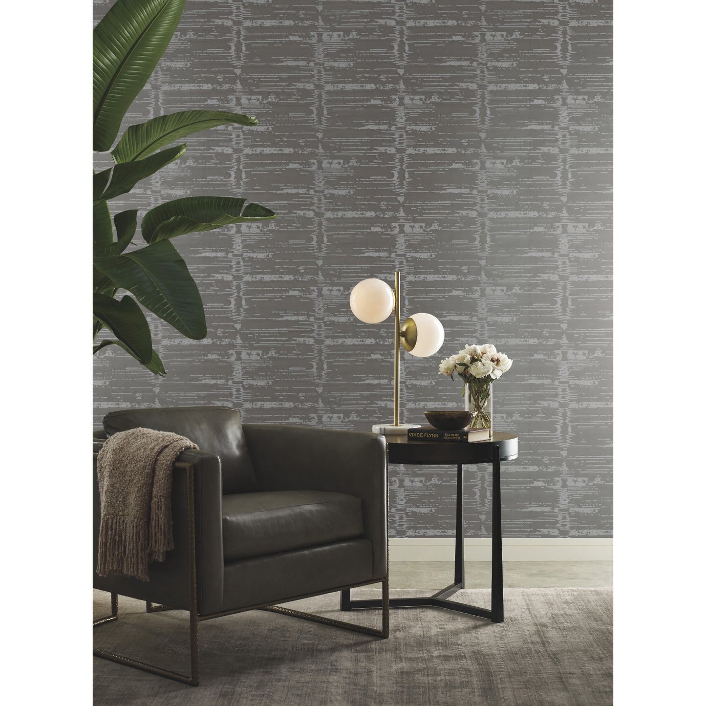 York Wallcoverings Candice Olson Modern Artisan II Velveteen Grey and Neutral Wallpaper  Textures Neutrals   - CI2313