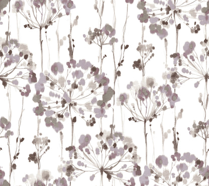 York Wallcoverings Candice Olson Modern Artisan II Flourish Purple Wallpaper  Florals and Flowers Purples   - CI2424