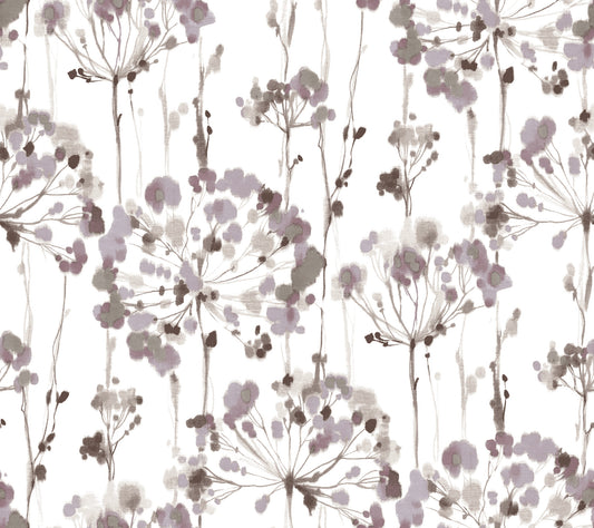 York Wallcoverings Candice Olson Modern Artisan II Flourish Purple Wallpaper  Florals and Flowers Purples   - CI2424