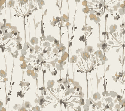 York Wallcoverings Blooms Flourish Beige Wallpaper  Florals and Flowers Neutrals   - CI2425