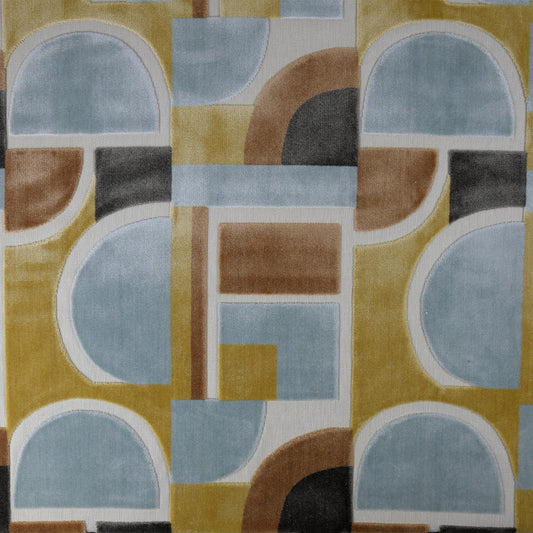 NICHOLASJOHN INC Kircal-Blue Geometric   Fabric - NJ26-3882