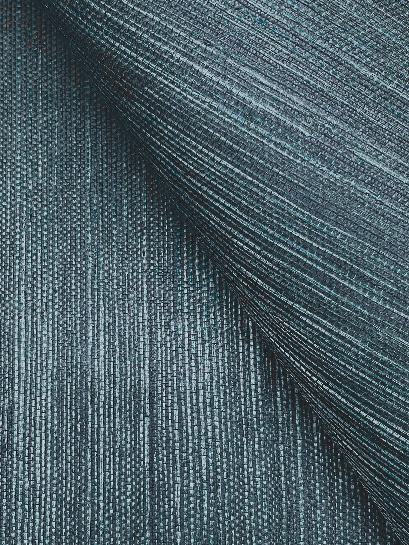 York Wallcoverings Best Sellers Maguey Sisal Dark Teal Wallpaper Traditional Grasscloth Blues   - CL1029NWFD