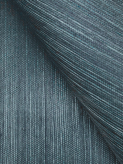 York Wallcoverings Best Sellers Maguey Sisal Dark Teal Wallpaper Traditional Grasscloth Blues   - CL1029NWFD
