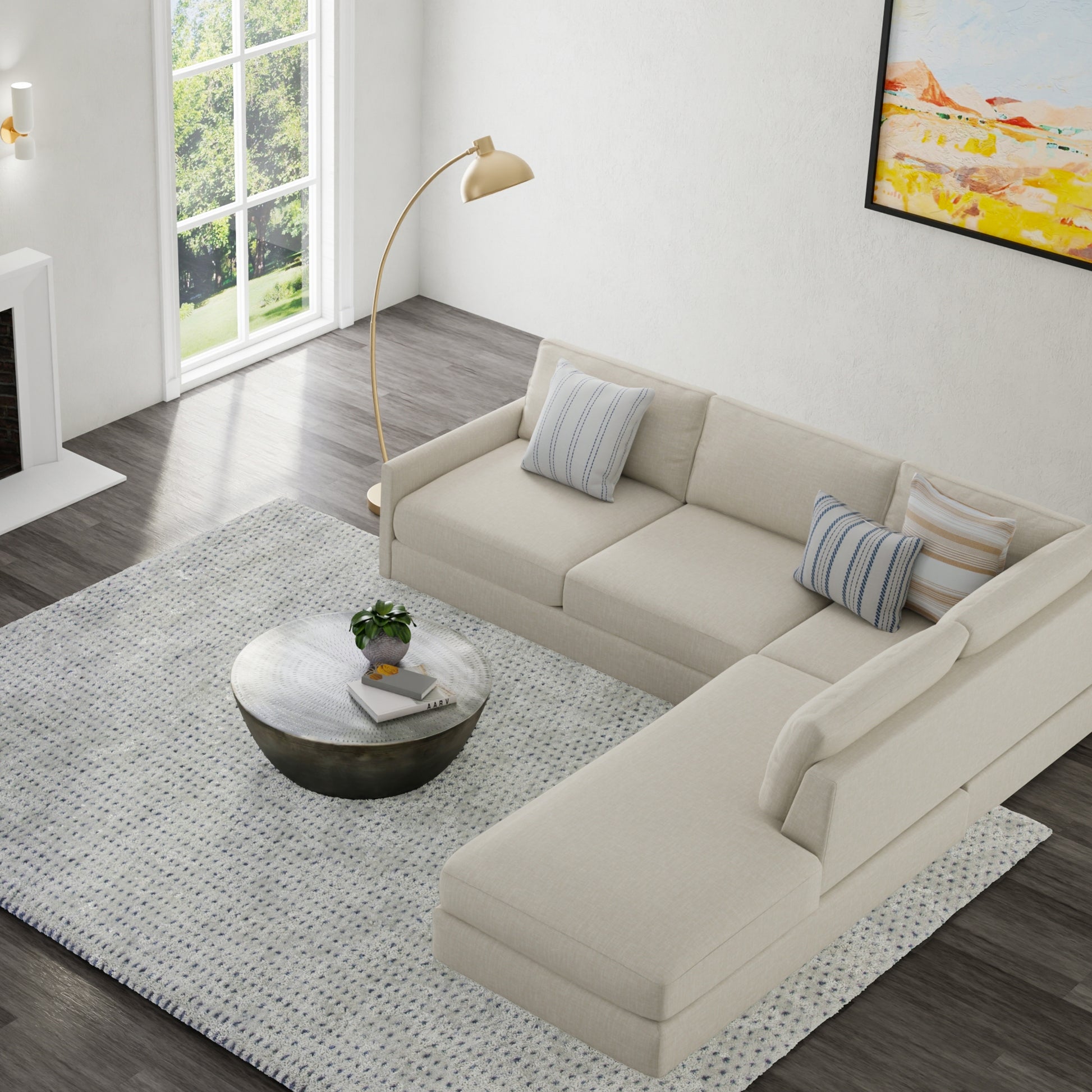 Cloud casual rug, 5' x 8'.
