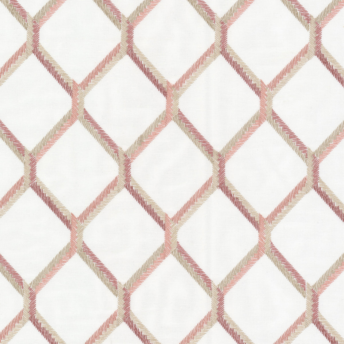 STOUT TEXTILES  MULTIPURPOSE,EMBROIDERIES TRADITIONAL, GEOMETRIC PRIMROSE,TEAROSE   - CLEV-1