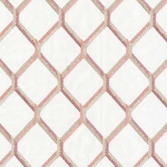 STOUT TEXTILES  MULTIPURPOSE,EMBROIDERIES TRADITIONAL, GEOMETRIC PRIMROSE,TEAROSE   - CLEV-1