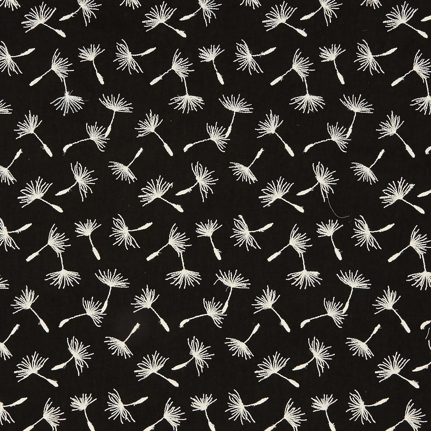 JF Fabrics CLOVER 98 Fabric Transitional,Contemporary,Floral Black,White  Embroidery - 7625998 J8201