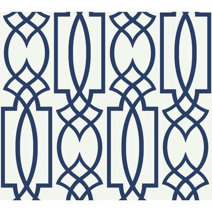 York Wallcoverings Candice Olson Modern Artisan II Large Lattice Blue Wallpaper   Blues   - CM2383