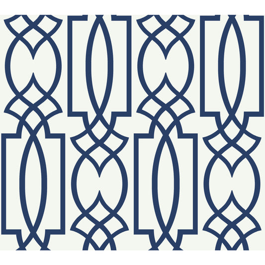 York Wallcoverings Candice Olson Modern Artisan II Large Lattice Blue Wallpaper   Blues   - CM2383