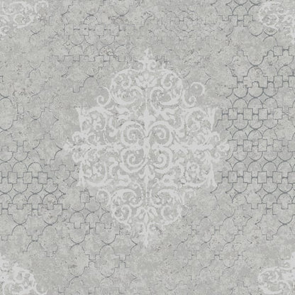 Galerie Wallcoverings Lustre Damask Galerie Wallcoverings  Silver Grey   - CM2483