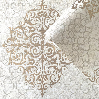 Galerie Wallcoverings Lustre Damask Galerie Wallcoverings  Rose Gold   - CM2485