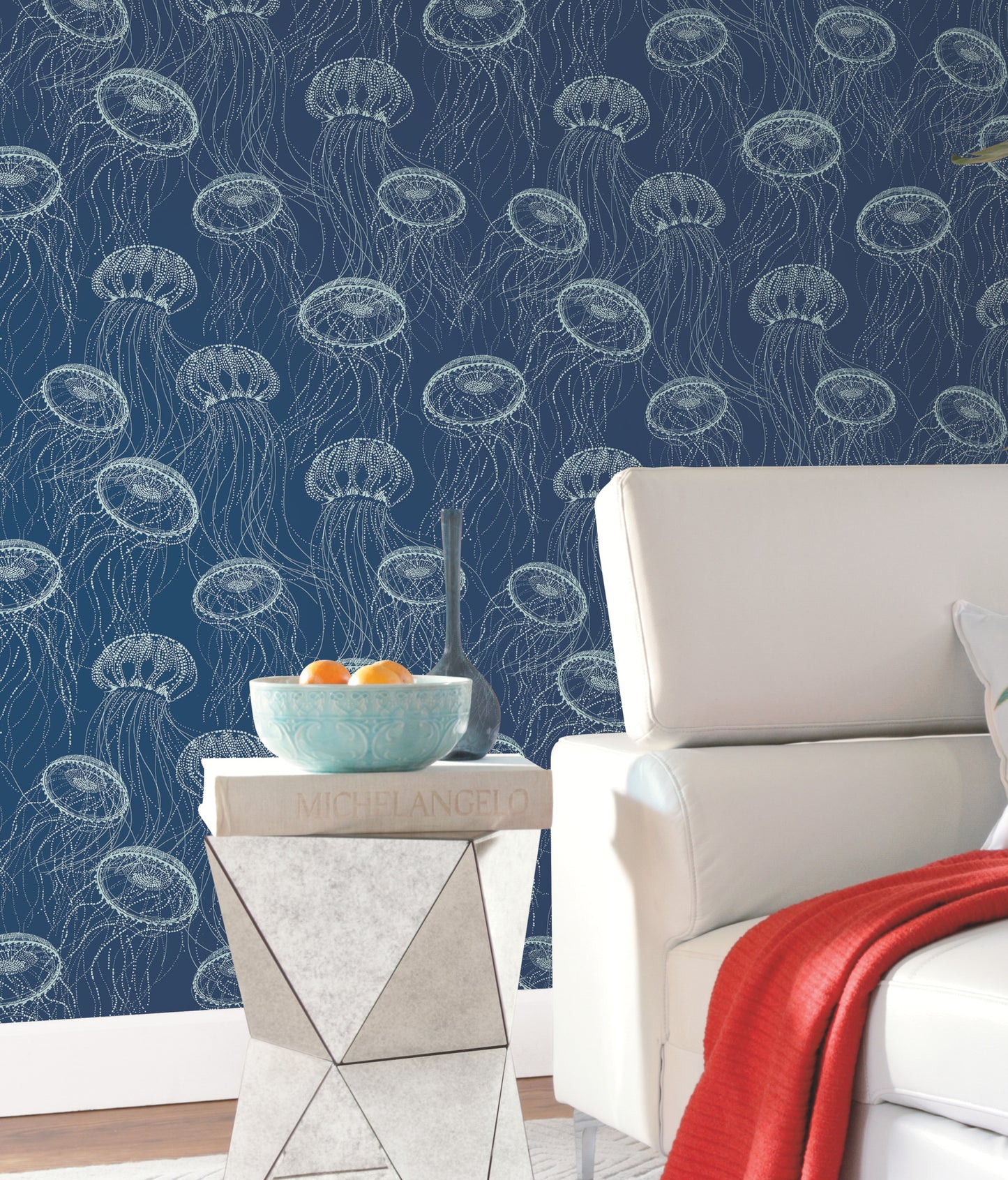 York Wallcoverings Candice Olson Modern Artisan II Atolla Blue Wallpaper  Coastal Blues   - CM3326