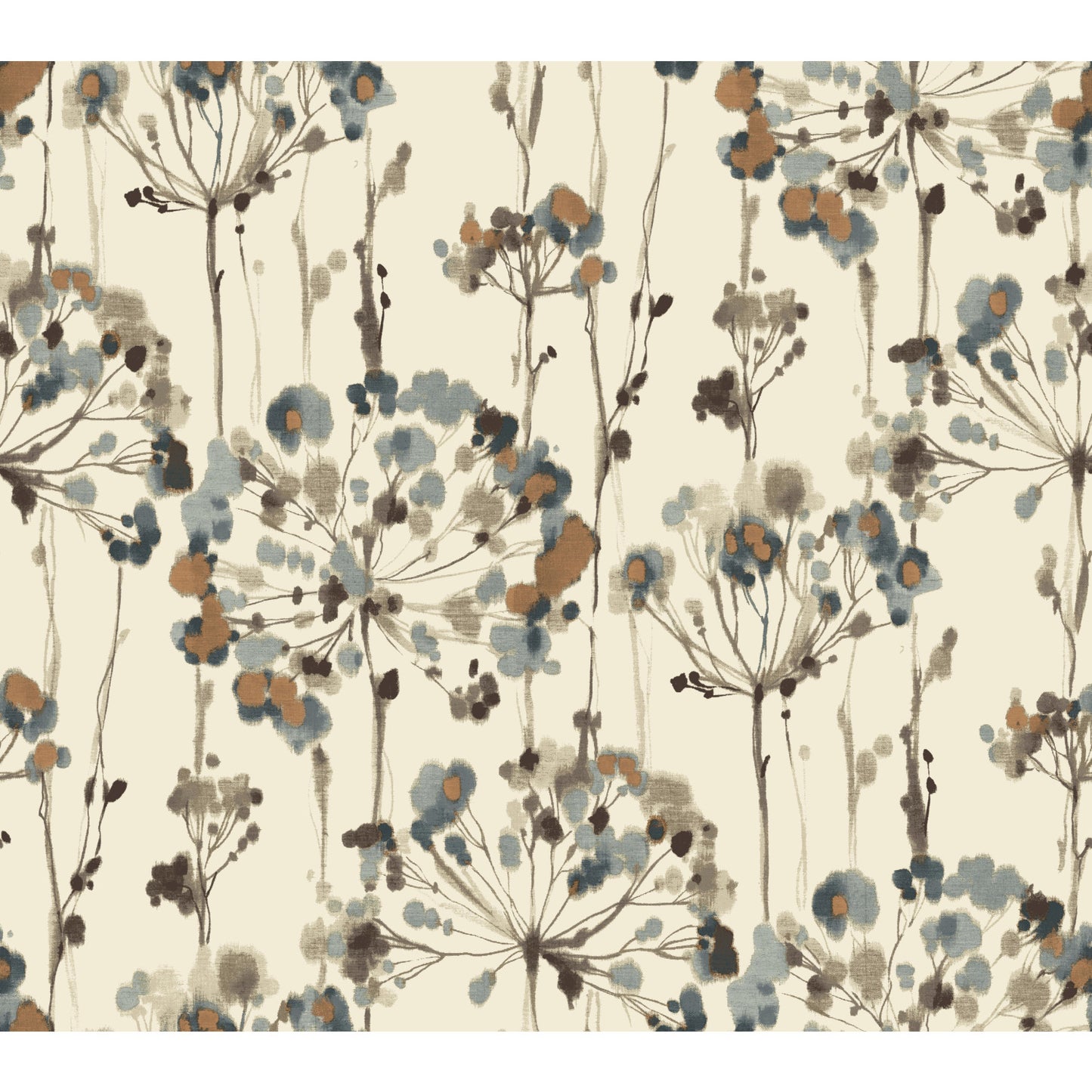York Wallcoverings Candice Olson Modern Artisan II Flourish Teal Wallpaper  Florals and Flowers Blues   - CN2100