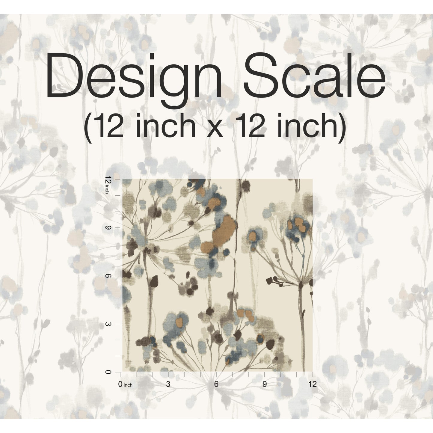 York Wallcoverings Candice Olson Modern Artisan II Flourish Teal Wallpaper  Florals and Flowers Blues   - CN2100