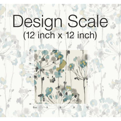 York Wallcoverings Candice Olson Modern Artisan II Flourish Gold Metallic Wallpaper  Florals and Flowers Whites and Off-Whites   - CN2102