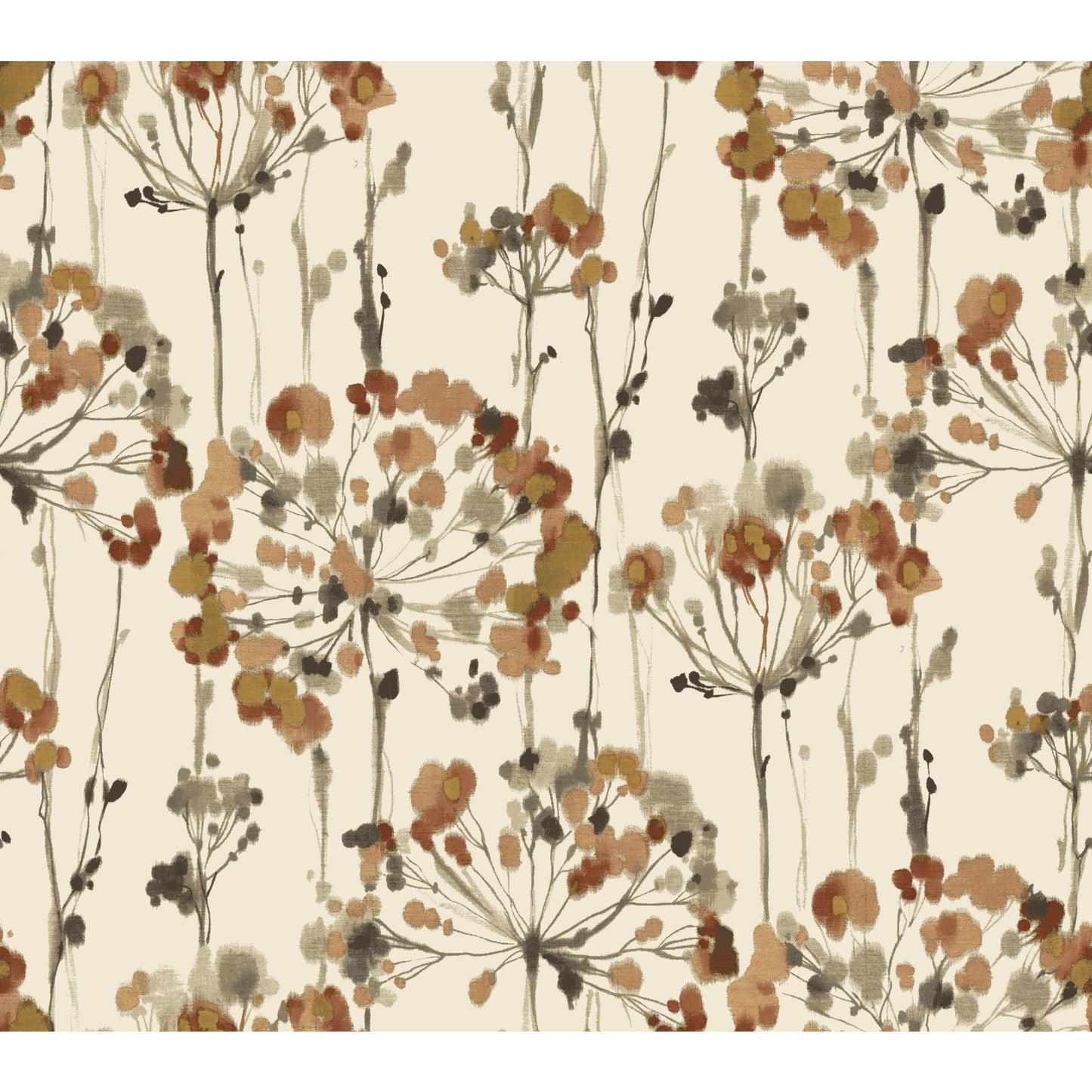 York Wallcoverings Best Sellers Flourish Cream and Gold Metallic Wallpaper  Florals and Flowers Browns   - CN2105