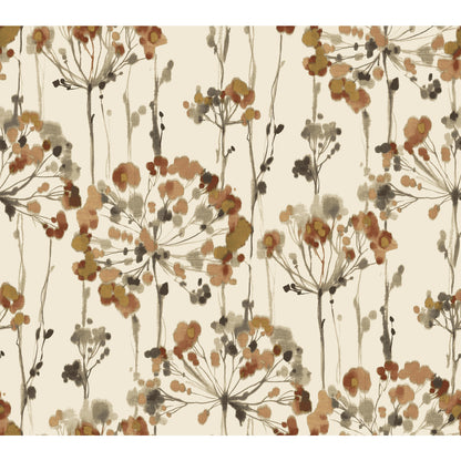 York Wallcoverings Best Sellers Flourish Cream and Gold Metallic Wallpaper  Florals and Flowers Browns   - CN2105