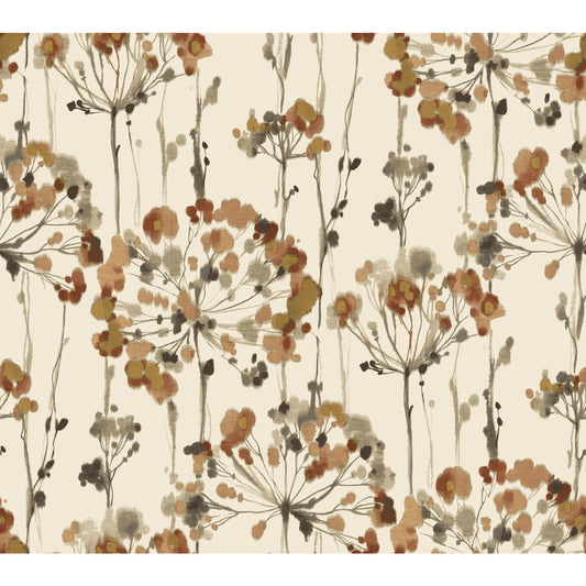 York Wallcoverings Best Sellers Flourish Cream and Gold Metallic Wallpaper  Florals and Flowers Browns   - CN2105