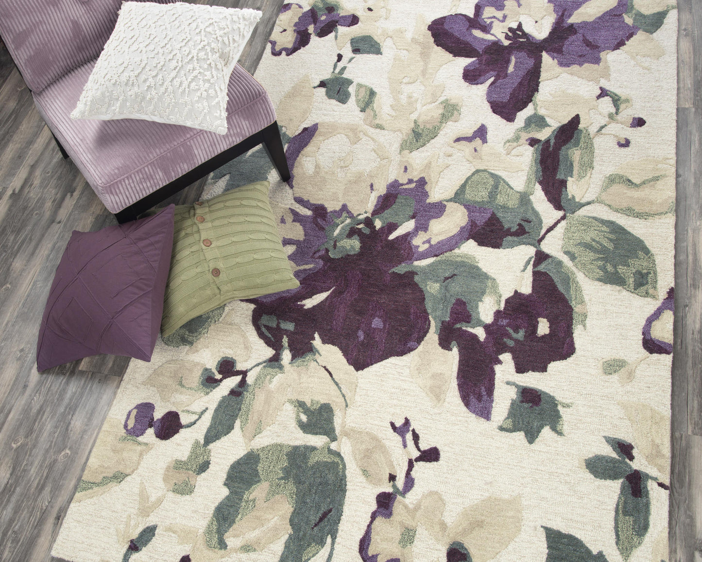 Connie Post rug, contemporary style, 5' x 8'.