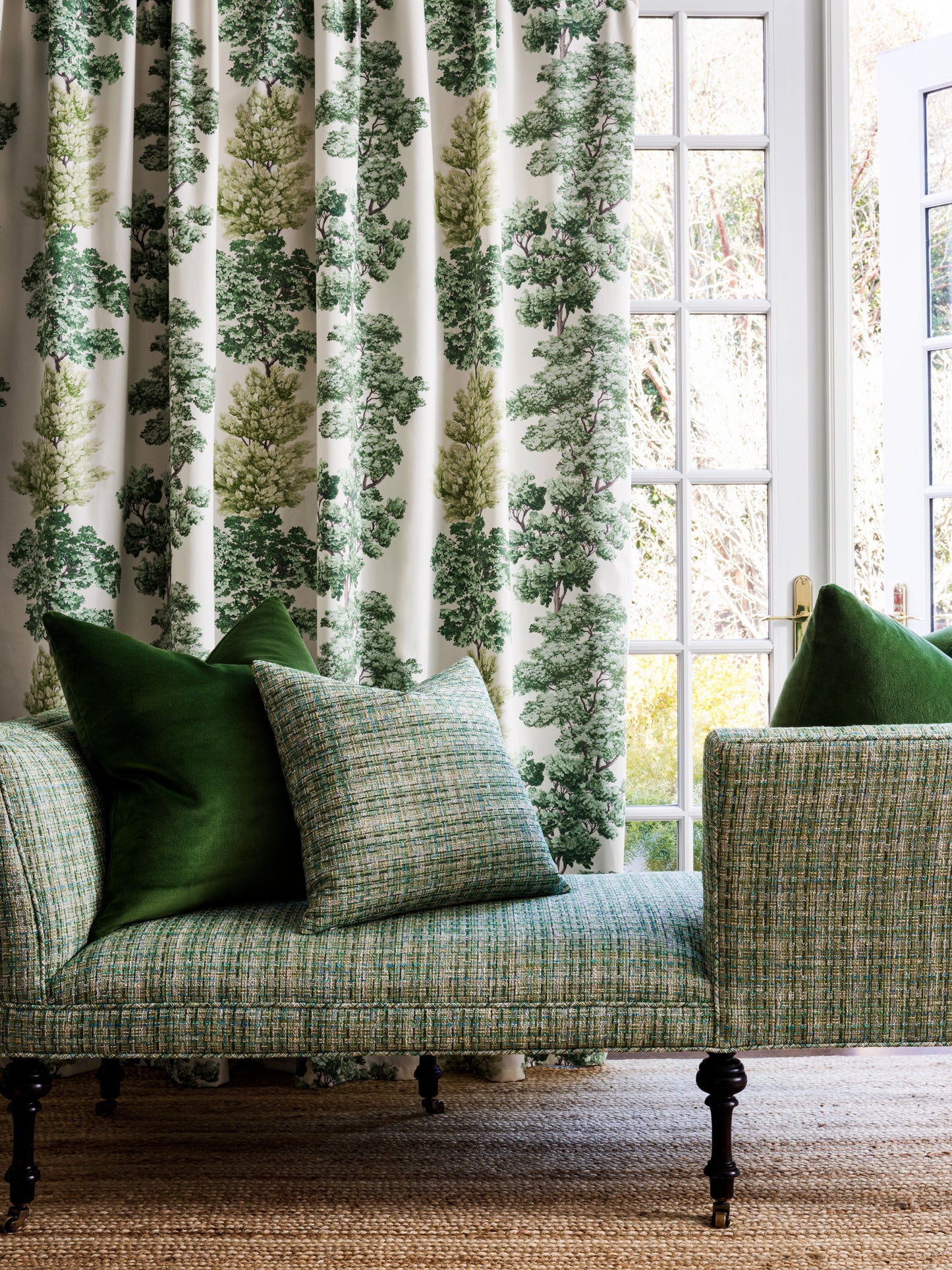 SCALAMANDRE  CENTRAL PARK FABRIC GREEN   - CN 00010071 NEW SKU # CN00710001