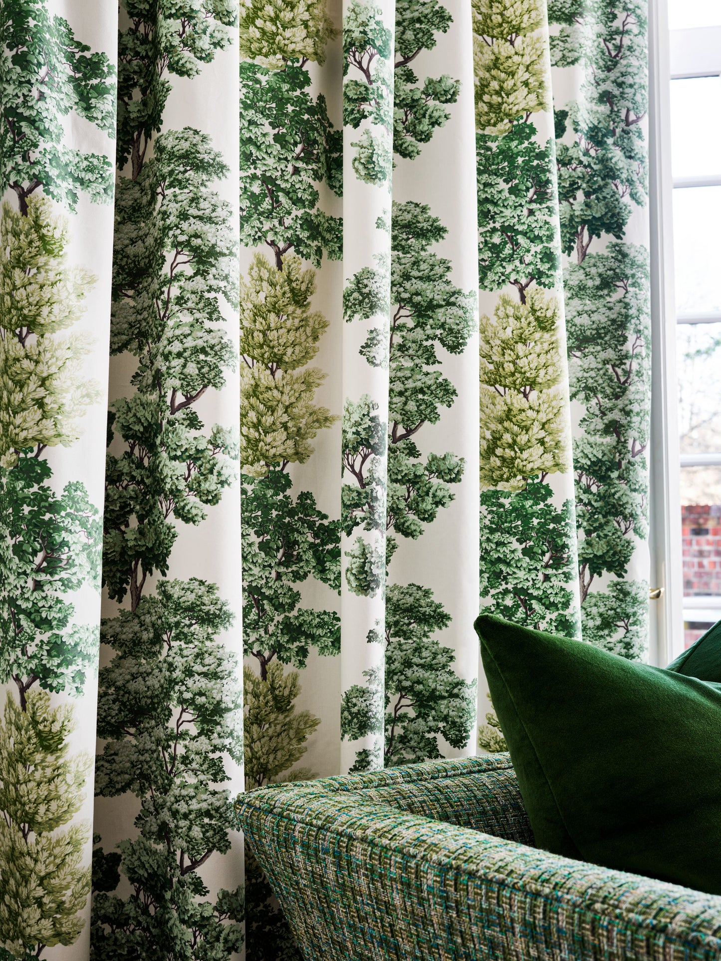 SCALAMANDRE  CENTRAL PARK FABRIC GREEN   - CN 00010071 NEW SKU # CN00710001