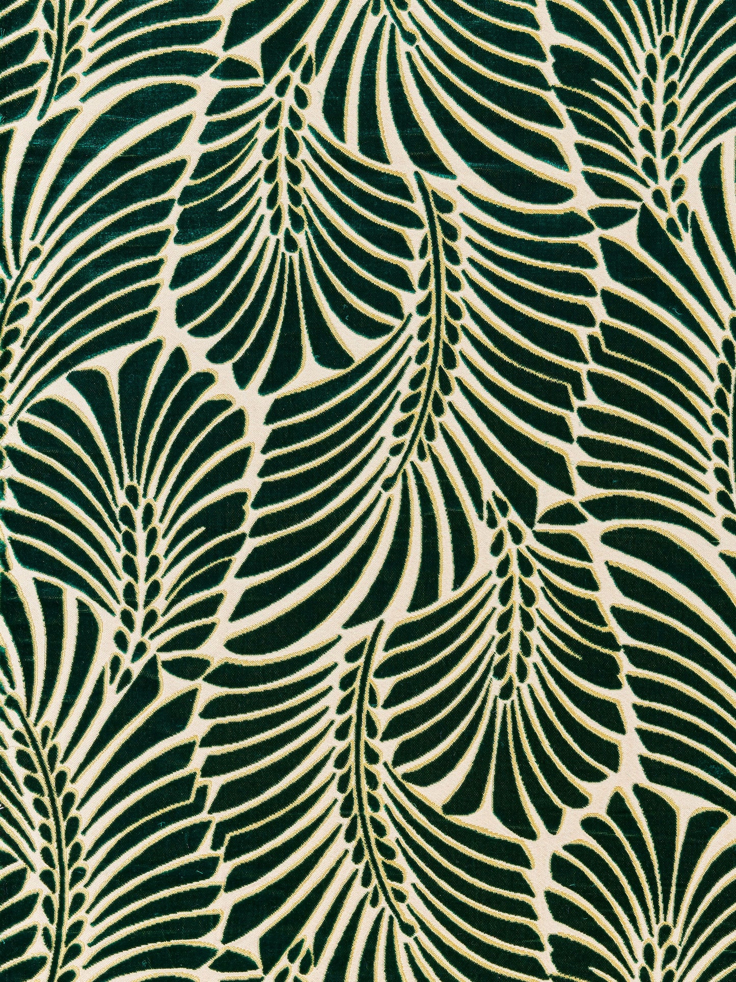 SCALAMANDRE  PLUMES SILK VELVET FABRIC VIRIDIAN   - CN 00011523