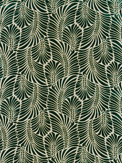 SCALAMANDRE  PLUMES SILK VELVET FABRIC VIRIDIAN   - CN 00011523 NEW SKU # CN15230001