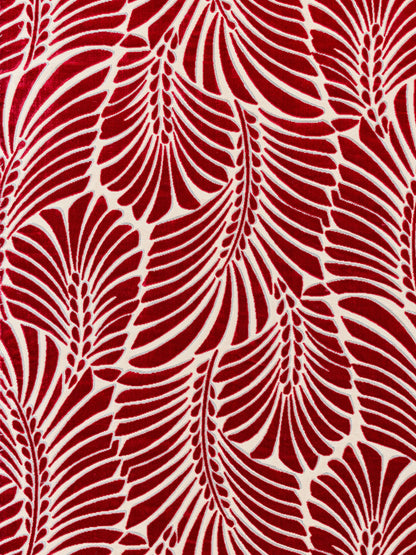 SCALAMANDRE  PLUMES SILK VELVET FABRIC CERISE   - CN 00031523 NEW SKU # CN15230003